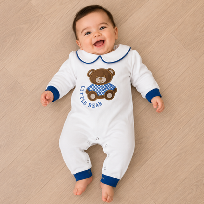Premium Baby Romper - Baby Bear Theme | Blue