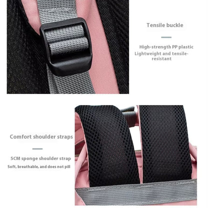 Baby Bag & Convertible (Portable Cot, & Changing Mat) - Dusty Rose-Grey