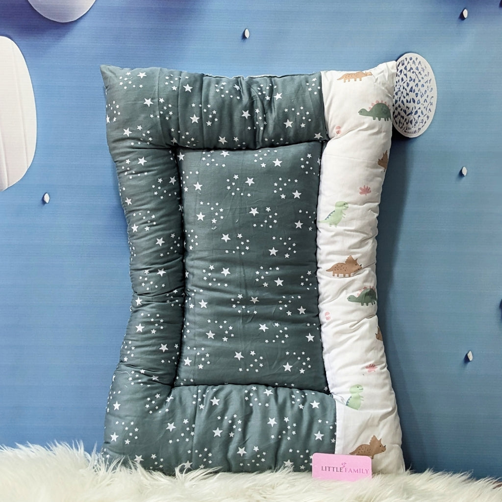 Starry Dreams Baby Bedding Set - 8 Pieces (Greenish Grey)