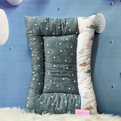 Starry Dreams Baby Bedding Set - 8 Pieces (Greenish Grey)