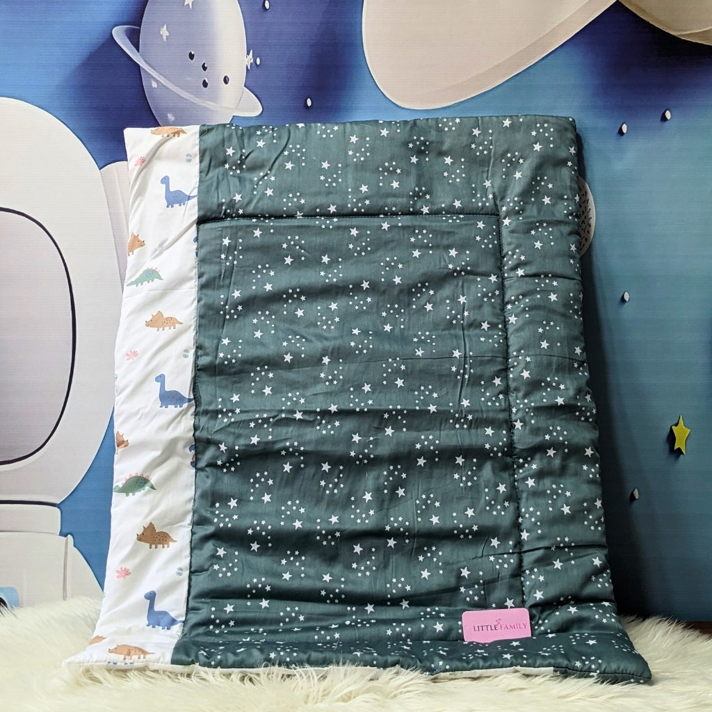 Starry Dreams Baby Bedding Set - 8 Pieces (Greenish Grey)