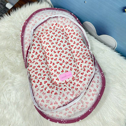 Starry Dreams Baby Bedding Set - 8 Pieces (Berry Rose)