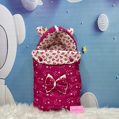 Starry Dreams Baby Bedding Set - 8 Pieces (Berry Rose)