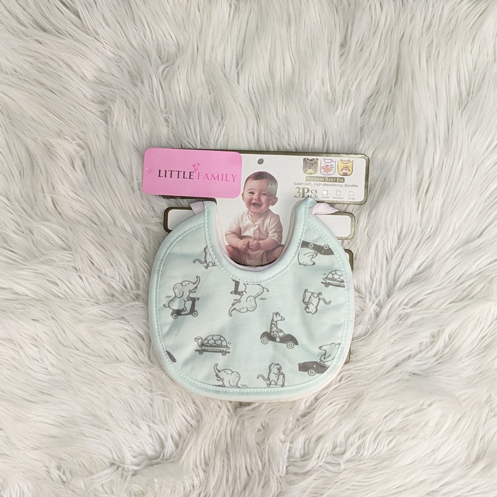 Pack of 3 Baby Bibs Set - Dino Wheels
