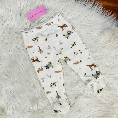 Premium Baby Full-Sleeve Bodysuit 3-Piece Set - Farm Friends