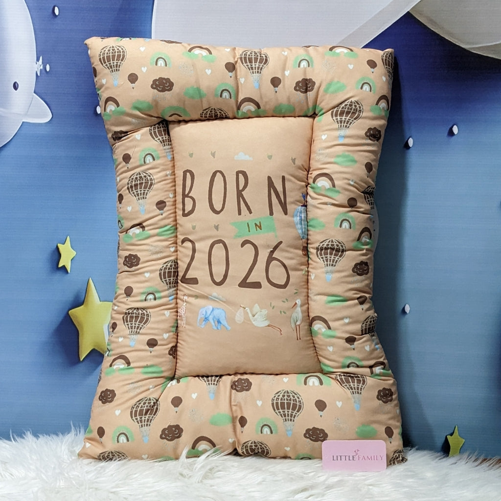 "Born In 2026" Baby 8 PC'S Bedding Set - (Brown) | Large