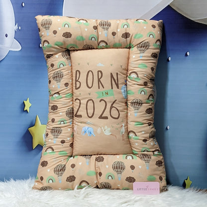 "Born In 2026" Baby 8 PC'S Bedding Set - (Brown) | Large