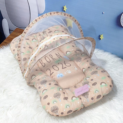 "Born In 2026" Baby 8 PC'S Bedding Set - (Brown) | Large