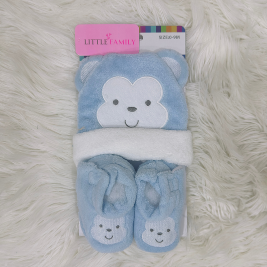 Baby Cap & Booties Set – Sweet Cloud | 3-Piece