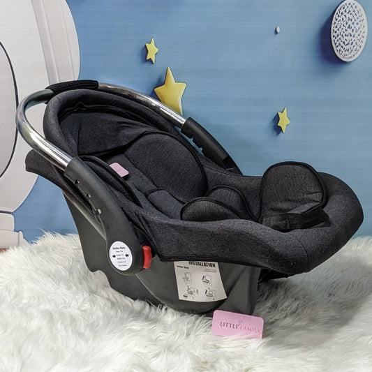 Premium Baby Carry Cot Metal Handle & Double Cushion – Black