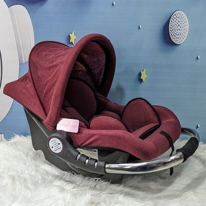 Premium Baby Carry Cot Metal Handle & Double Cushion – Red
