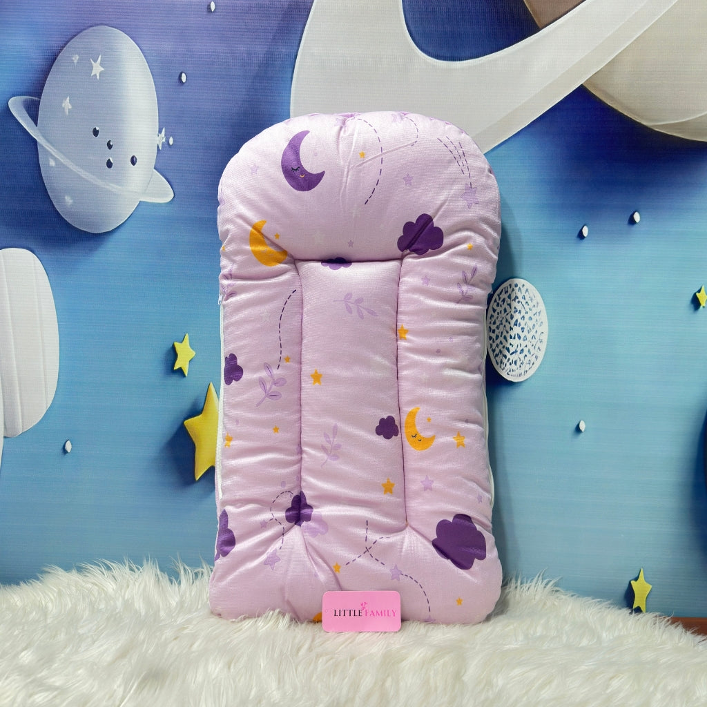 Premium Penguine Velvet Baby Carry Nest – Purple