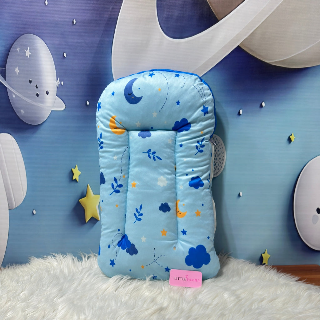 Premium Penguine Velvet Baby Carry Nest – Blue