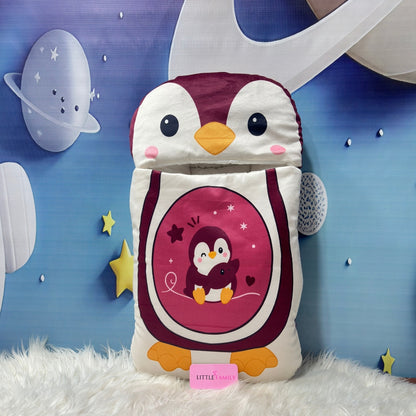 Premium Penguine Velvet Baby Carry Nest – Maroon