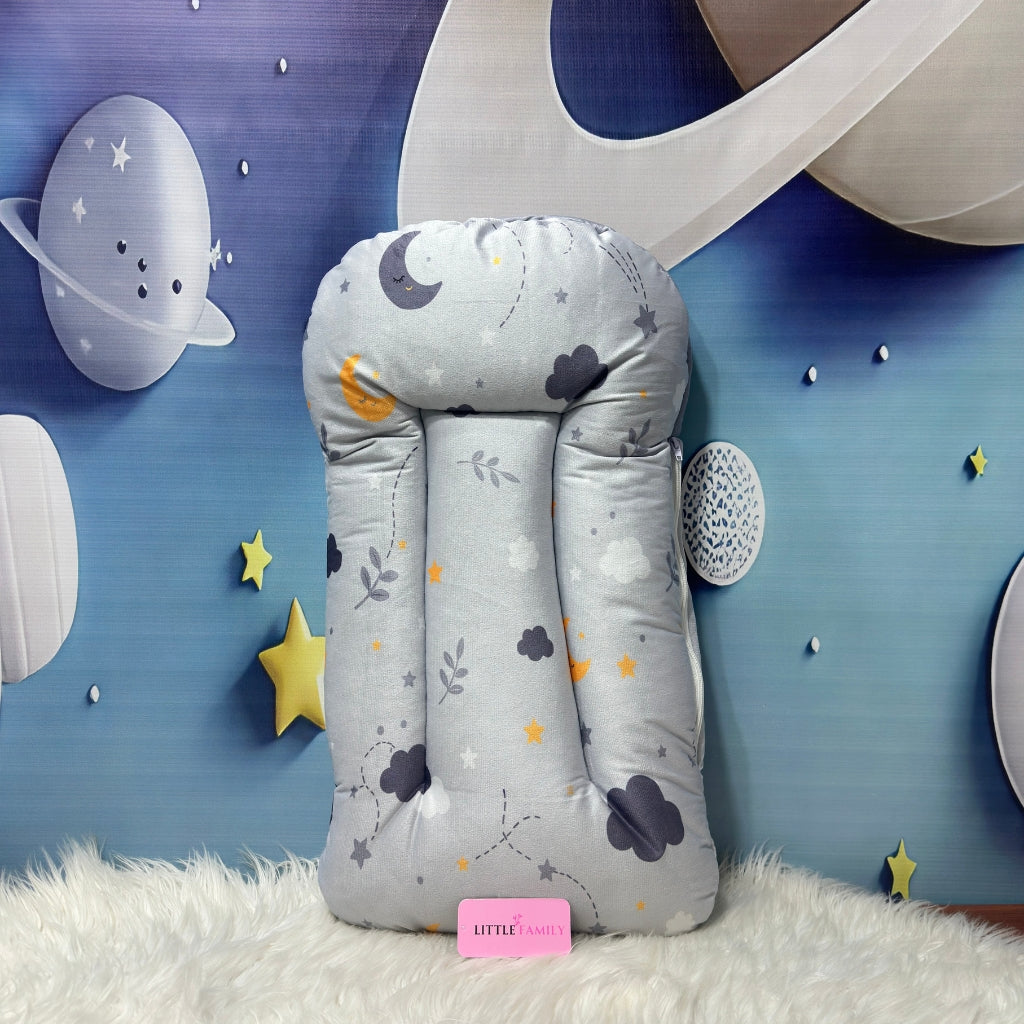 Premium Penguine Velvet Baby Carry Nest – Grey