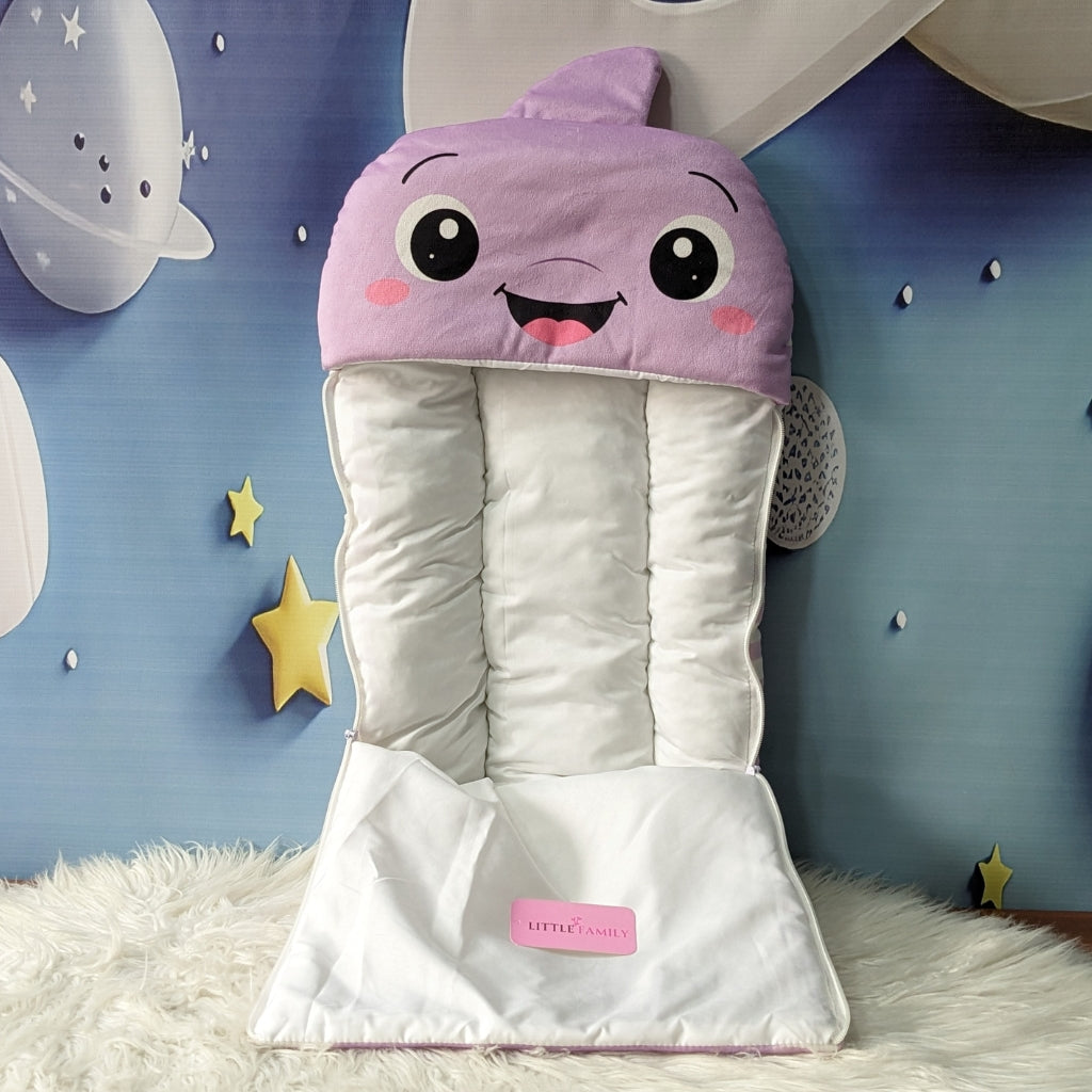 Premium Dolphin Velvet Baby Carry Nest – Purple