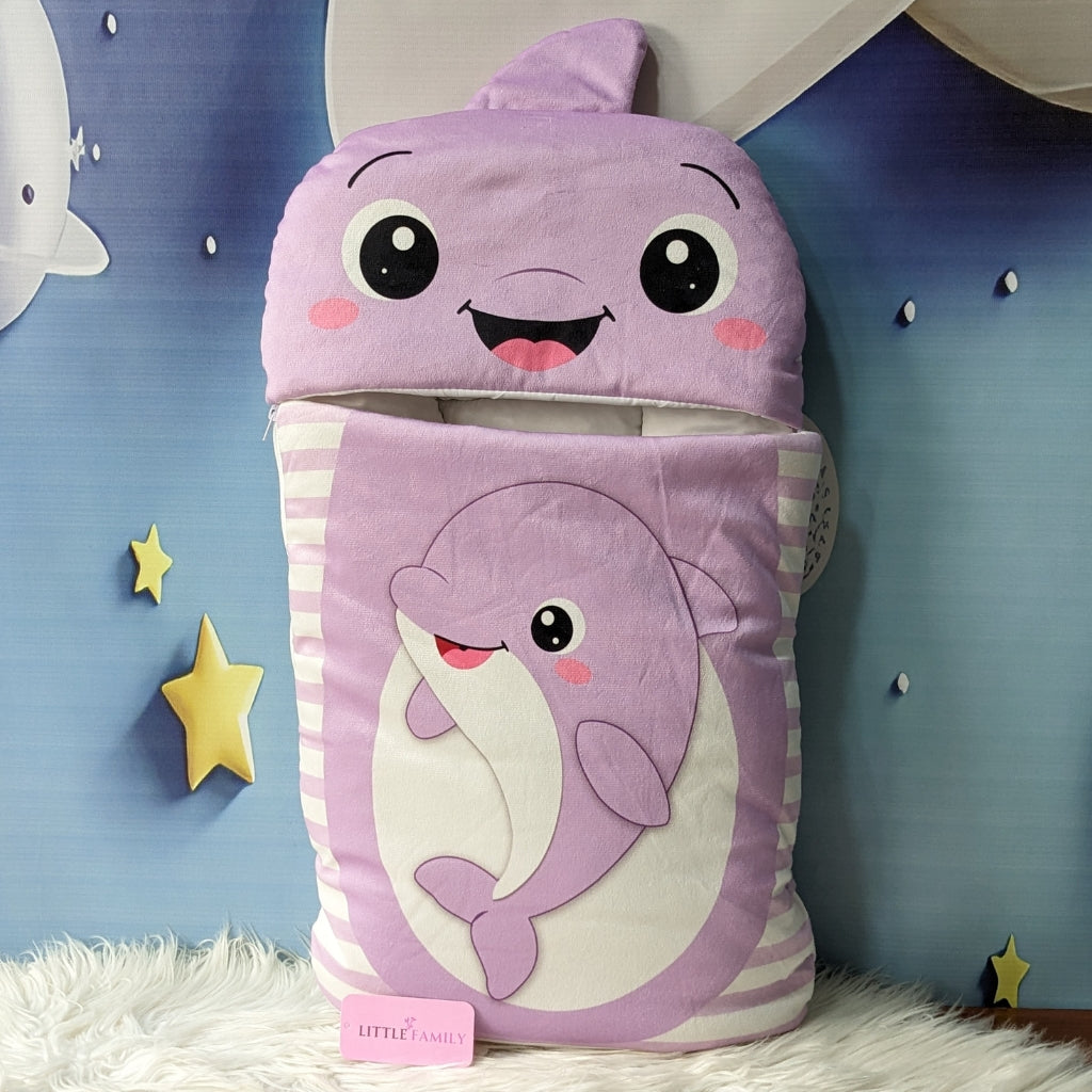 Premium Dolphin Velvet Baby Carry Nest – Purple