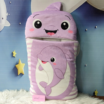 Premium Dolphin Velvet Baby Carry Nest – Purple