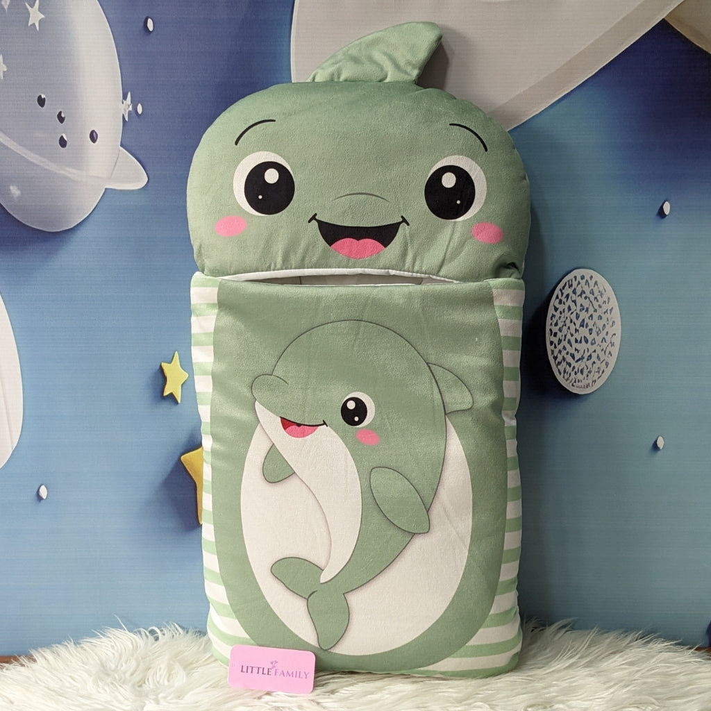 Premium Dolphin Velvet Baby Carry Nest – Green