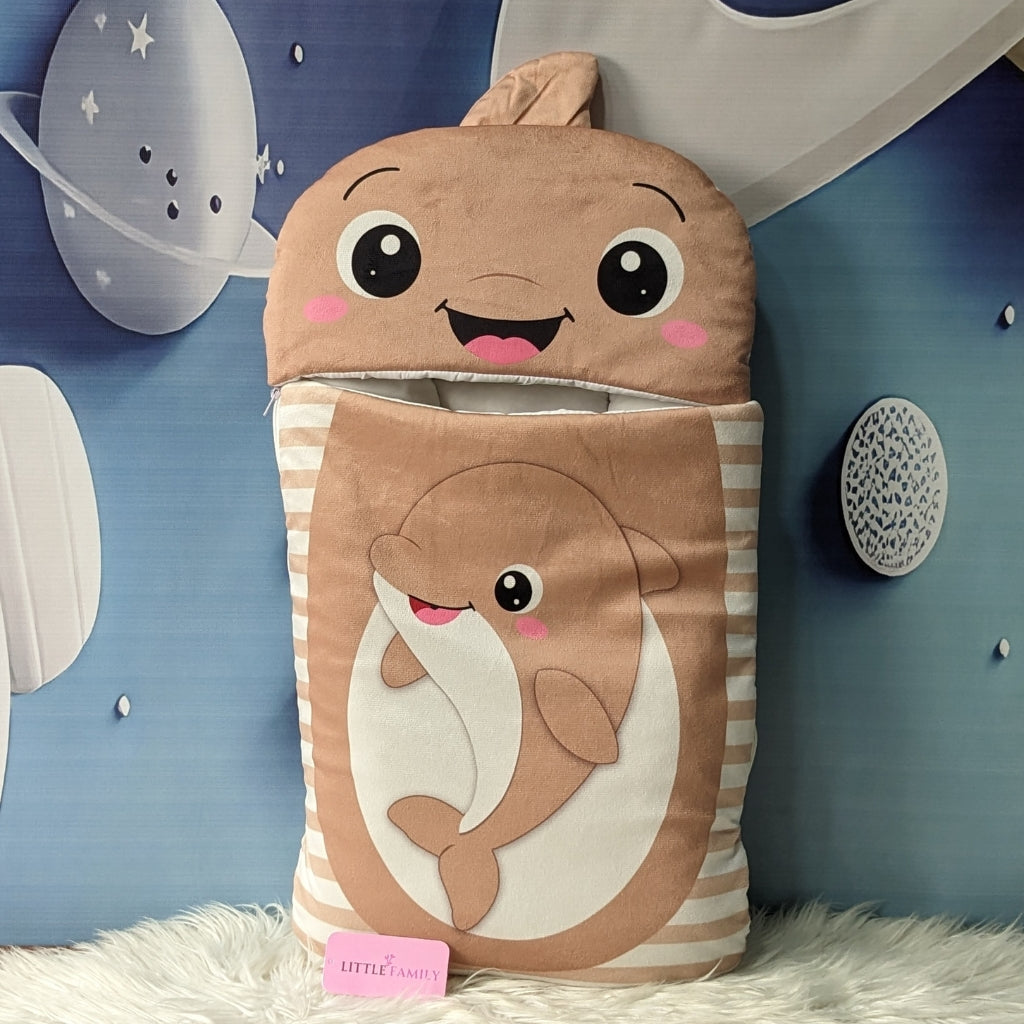 Premium Dolphin Velvet Baby Carry Nest – Brown