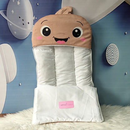 Premium Dolphin Velvet Baby Carry Nest – Brown