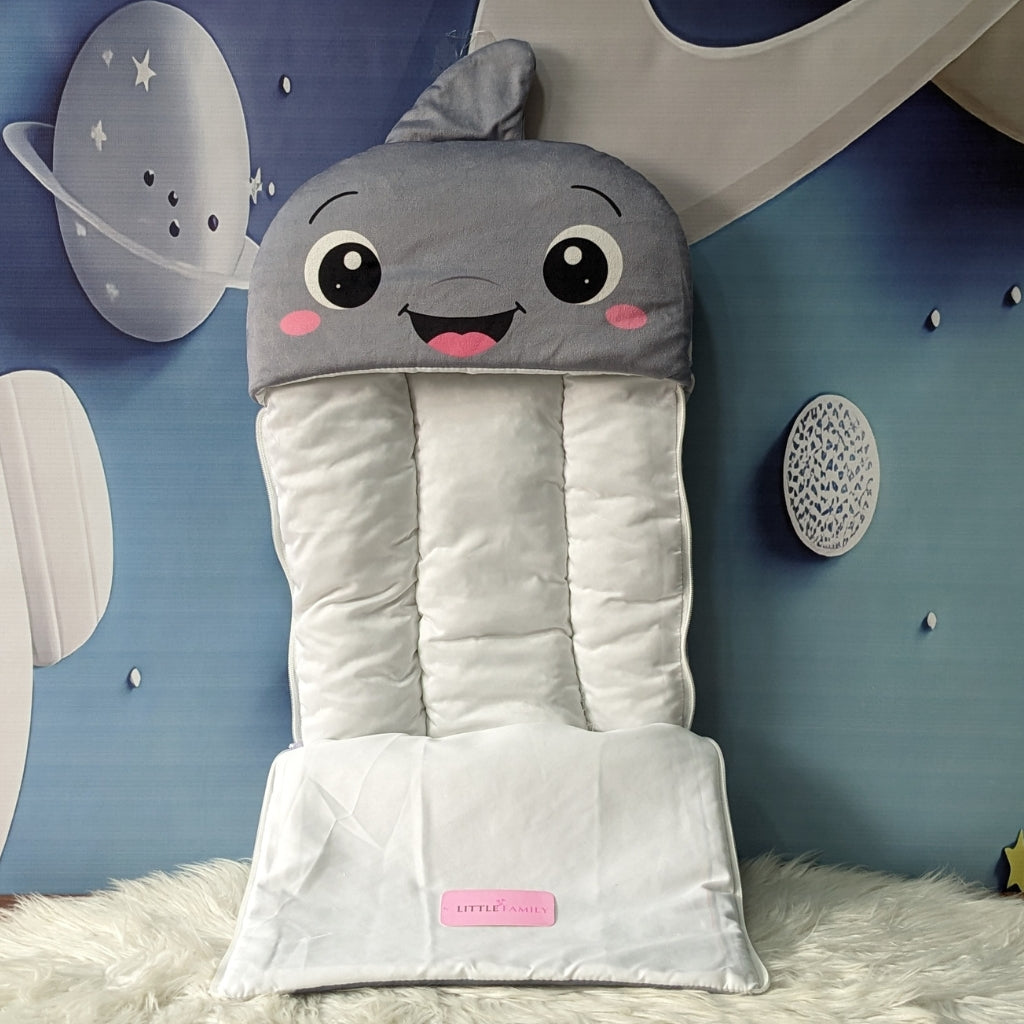 Premium Dolphin Velvet Baby Carry Nest – Grey