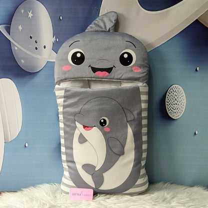 Premium Dolphin Velvet Baby Carry Nest – Grey