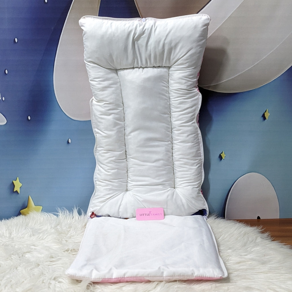 Velvet Newborn Carry Nest | “Welcome Little One” Edition – Blue