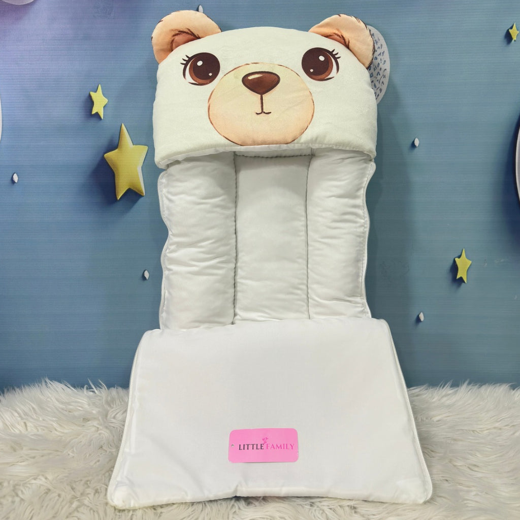 Mr Bear Theme Premium Velvet Baby Carry Nest