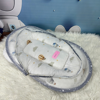 Starry Dreams Baby Bedding Set - 8 Pieces (Charcoal Grey)