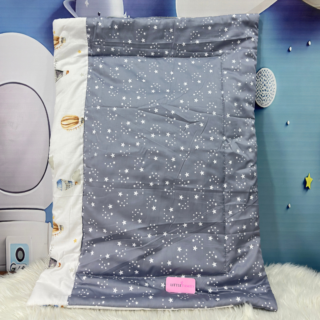 Starry Dreams Baby Bedding Set - 8 Pieces (Charcoal Grey)