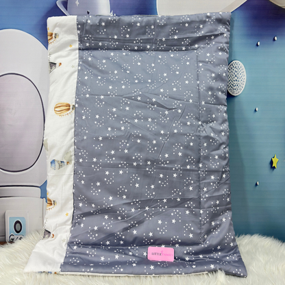Starry Dreams Baby Bedding Set - 8 Pieces (Charcoal Grey)