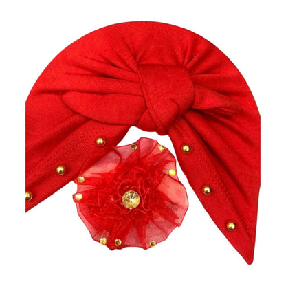 Plain Baby Turban Caps & Hairband Set