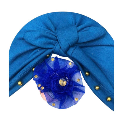 Plain Baby Turban Caps & Hairband Set