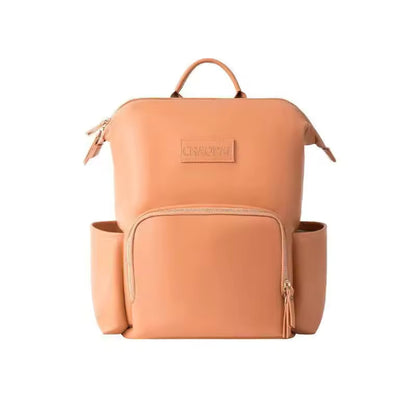 Leather Backpack Diaper Bag
