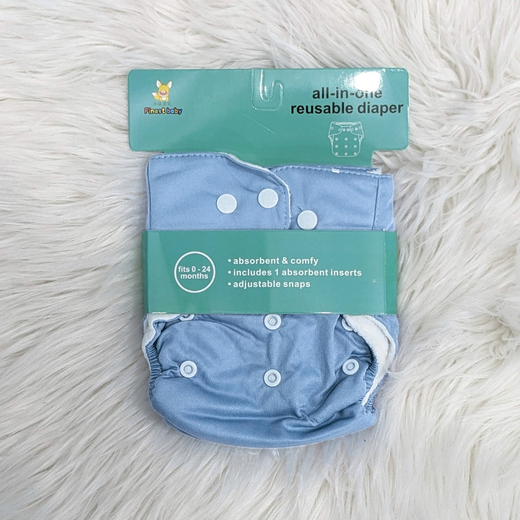 Solid Reuseable Diapers With Linner