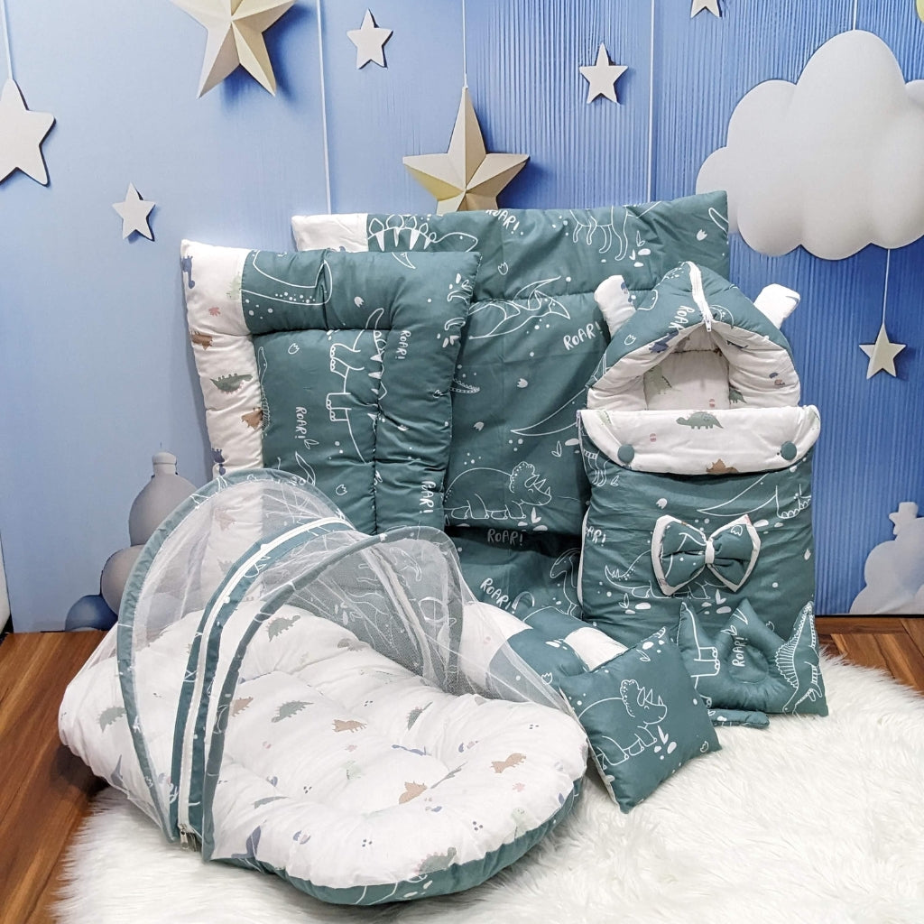 Dino Buddies Baby Bedding Set - 8 Pieces  | Large