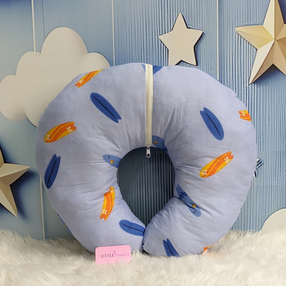 Ocean Breeze Theme Baby Feeding Pillow – Ergonomic Support for Breastfeeding Moms