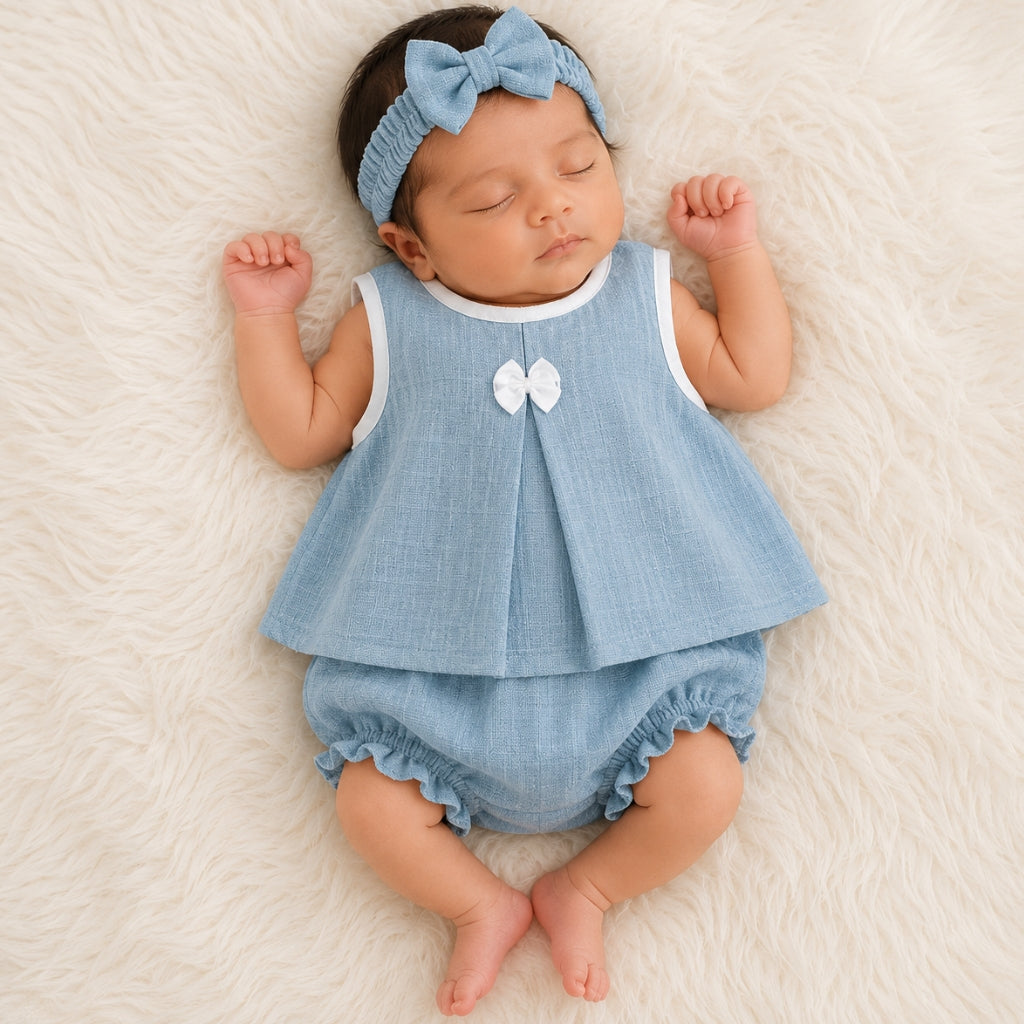 Premium Baby Frock Set with Nappy
