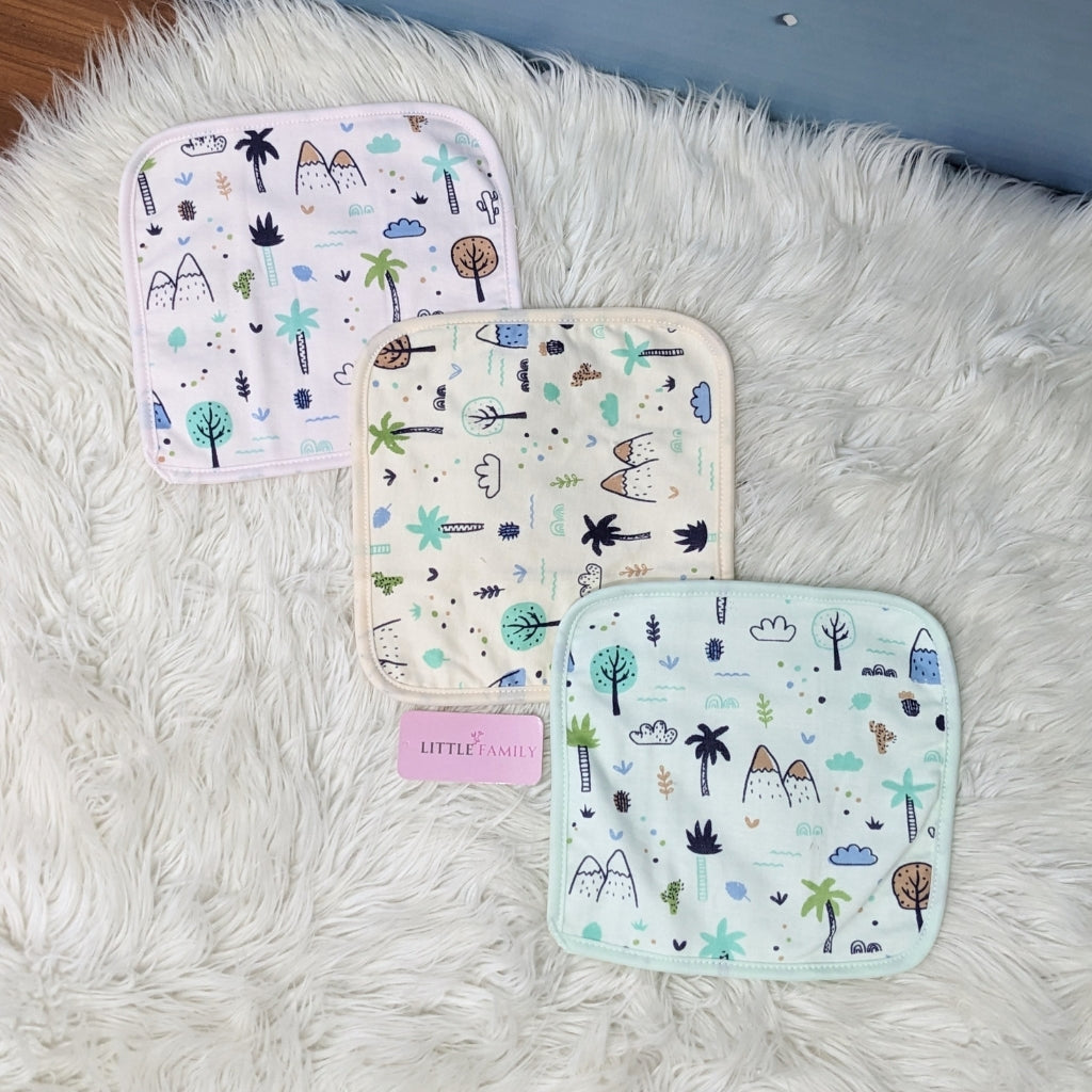 Premium Soft Cotton Baby Face Towels - Mountain