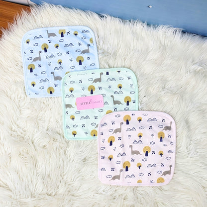 Premium Soft Cotton Baby Face Towels - Dino