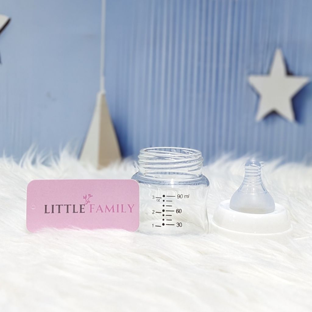 Premium Glass Baby Feeder 3 Oz | Angel Wings