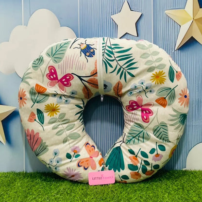 Floral Meadow Theme Baby Feeding Pillow – Ergonomic Support for Breastfeeding Moms