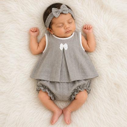 Premium Baby Frock Set with Nappy