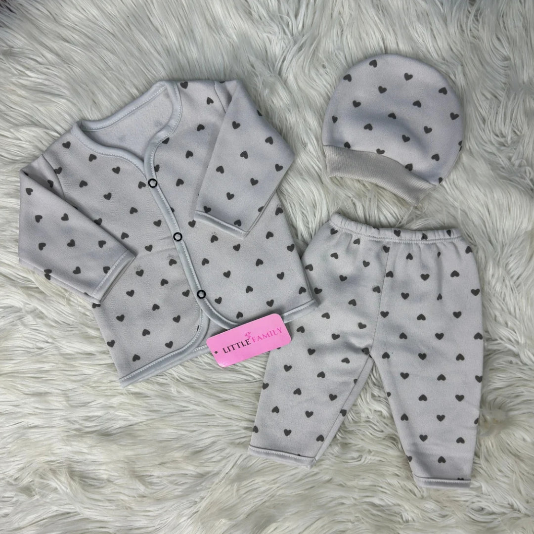 Premium 3-Piece Fleece Outfit Set – Pack of 3