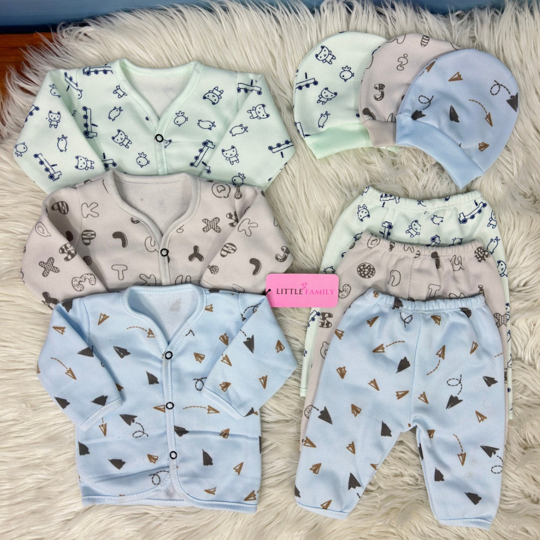 Premium 3-Piece Fleece Outfit Set – Pack of 3