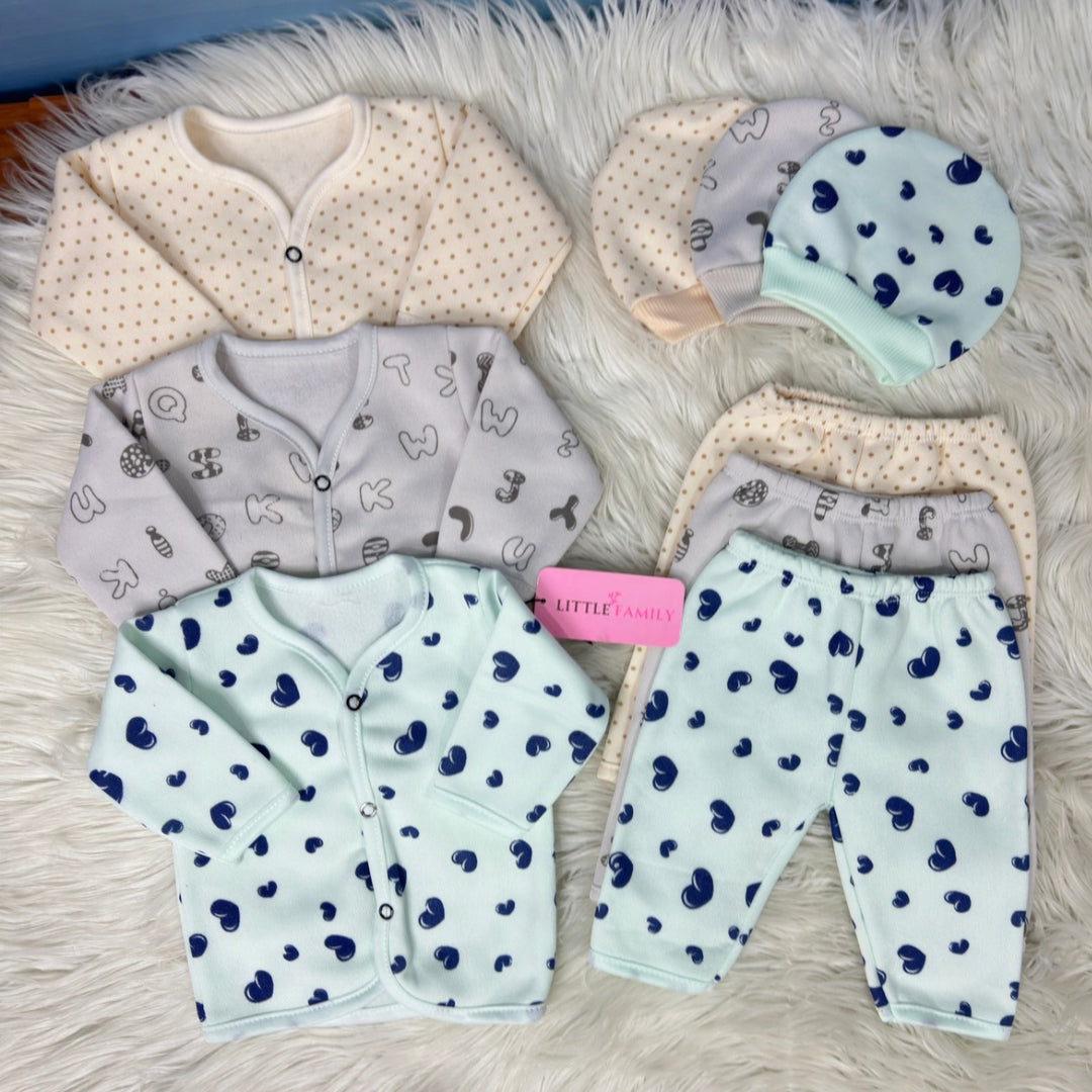Premium 3-Piece Fleece Outfit Set – Pack of 3
