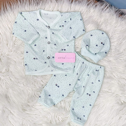 Newborn 3-Piece Cotton Outfit Set – Pack of 3