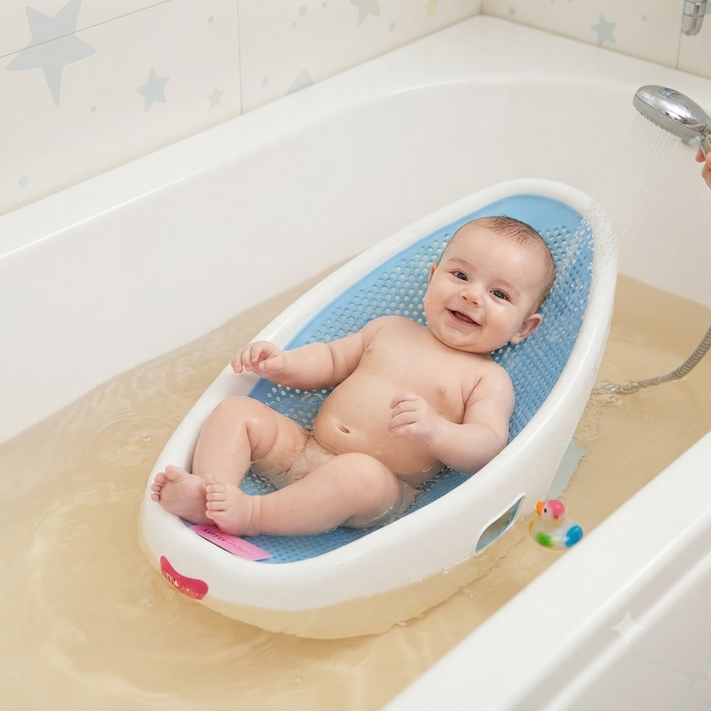 Premium Baby Bath Support Seat | Anti-Slip Newborn Bath Bather