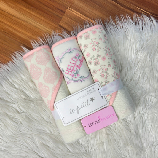 Premium Baby Hooded Towel Set – "Bloom"